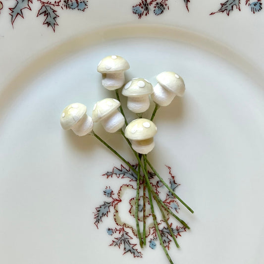 Spun Cotton Mushrooms