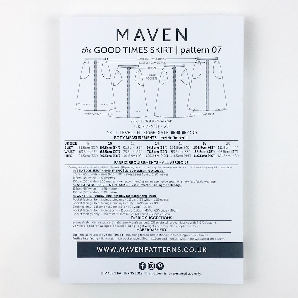 the Good Times Skirt - Maven Patterns