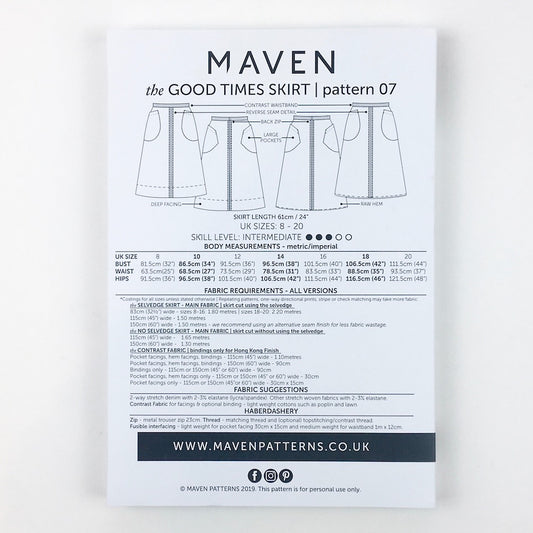 the Good Times Skirt - Maven Patterns