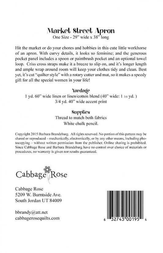 Market Street Apron Pattern