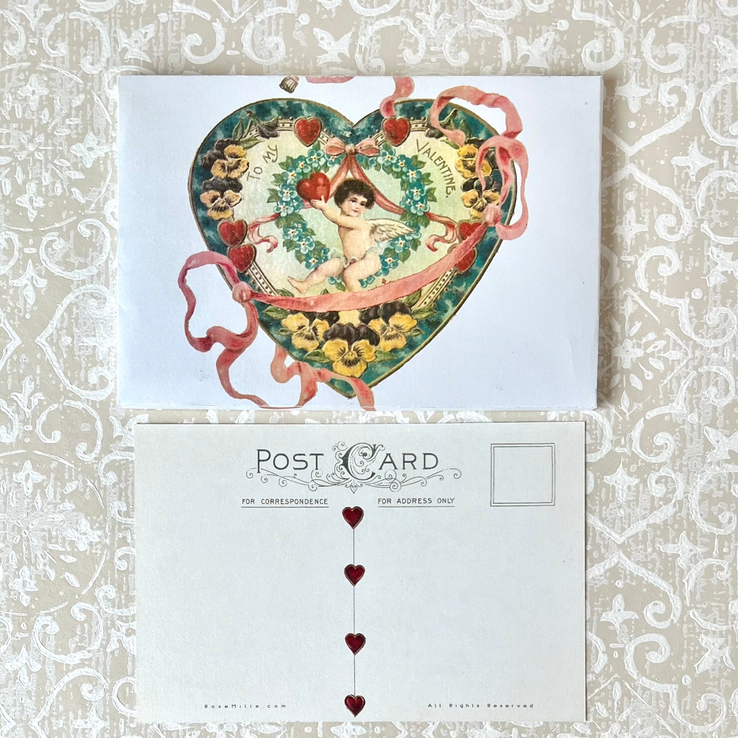 Vintage Valentine - Set of Postcards