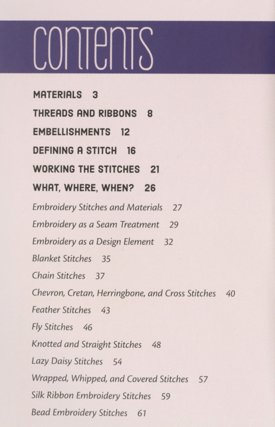 Embroidery Stitching - Handy Pocket Guide