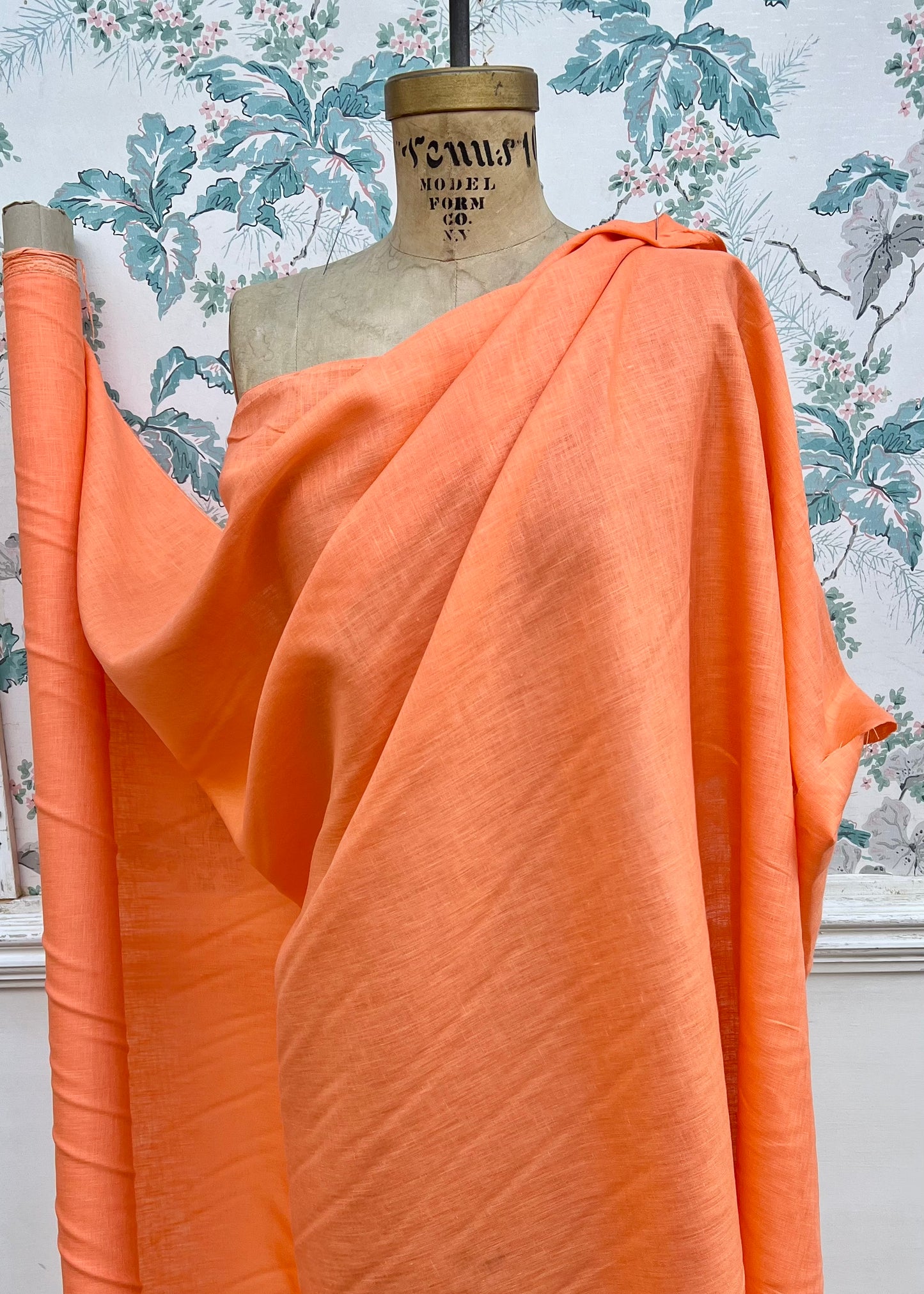Mango Linen Medium Weight Fabric - Half Yard