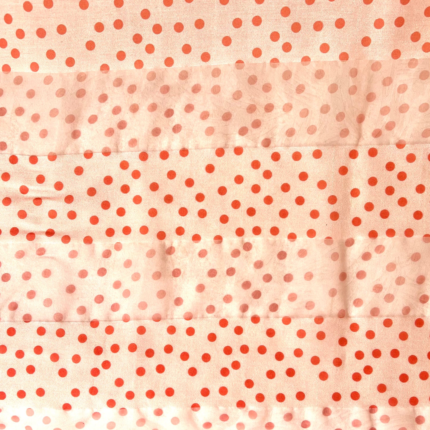 Sheer Orange Dots and Stripes - Half Yard