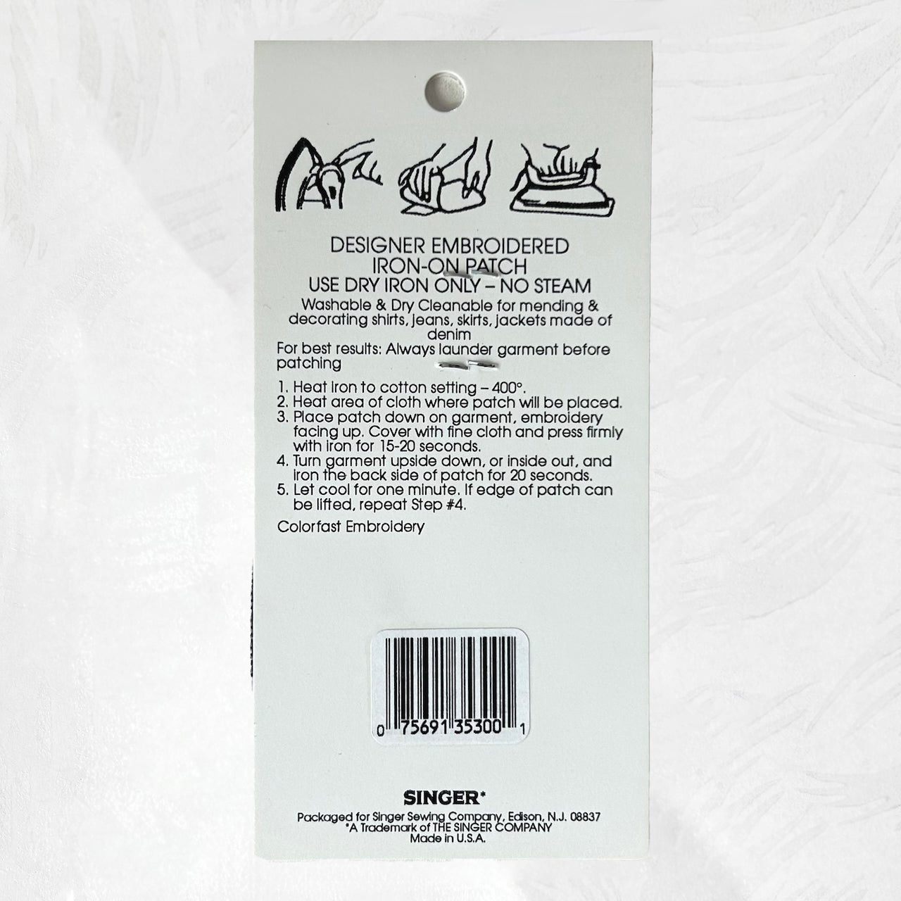 Singer Designer Embroidered Iron-On Patches - Multiple Designs