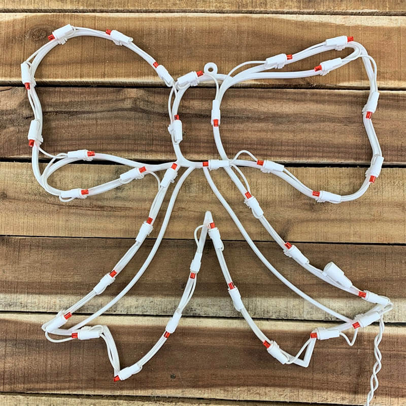 Red Bow Window Silhouette Light