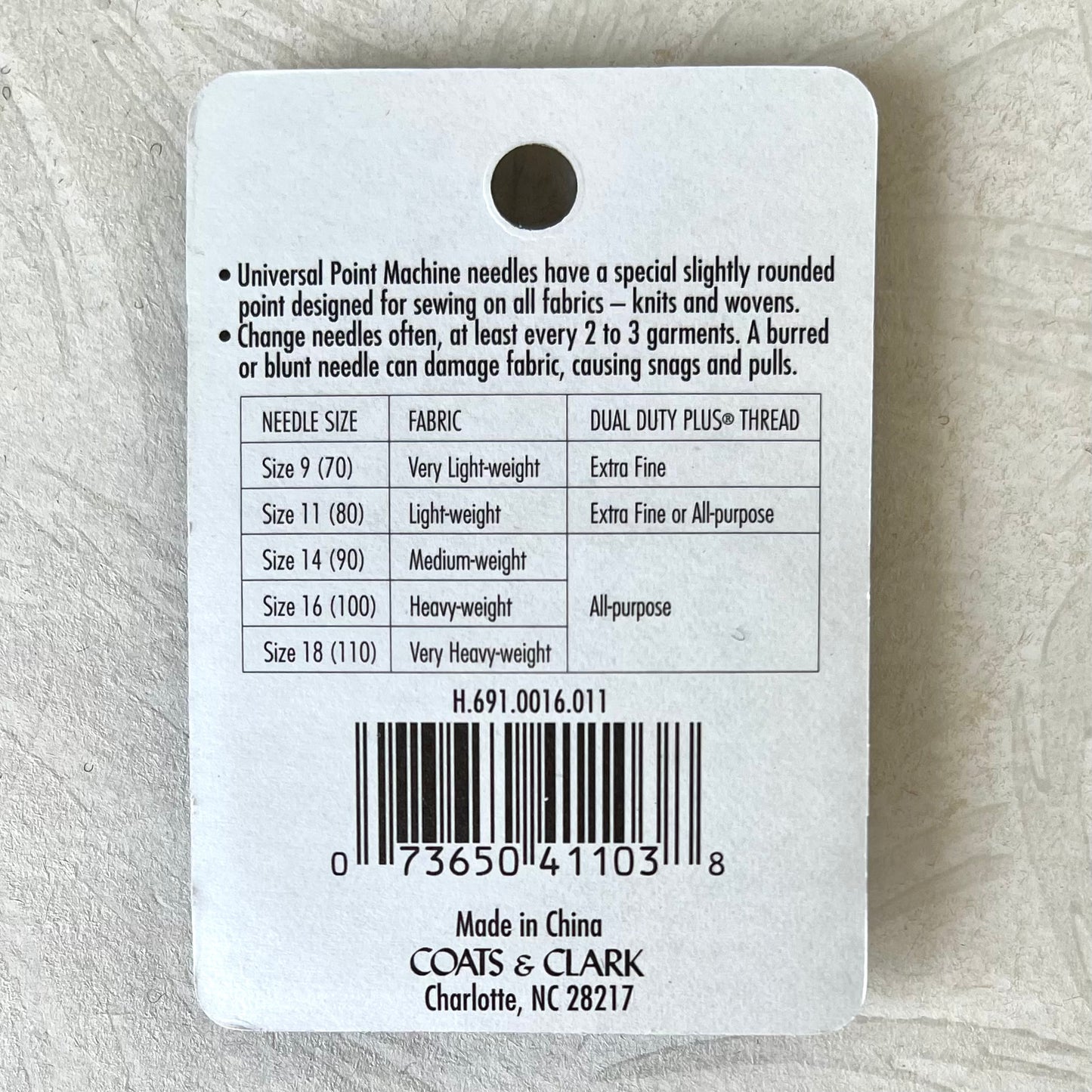 Coats & Clark Machine Needles - Multiple sizes