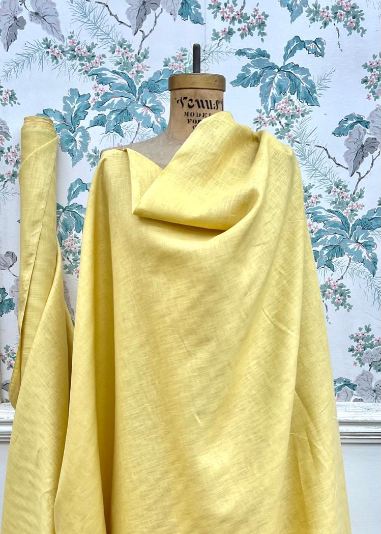 Mustard Lightweight Linen Fabric - Half Yard