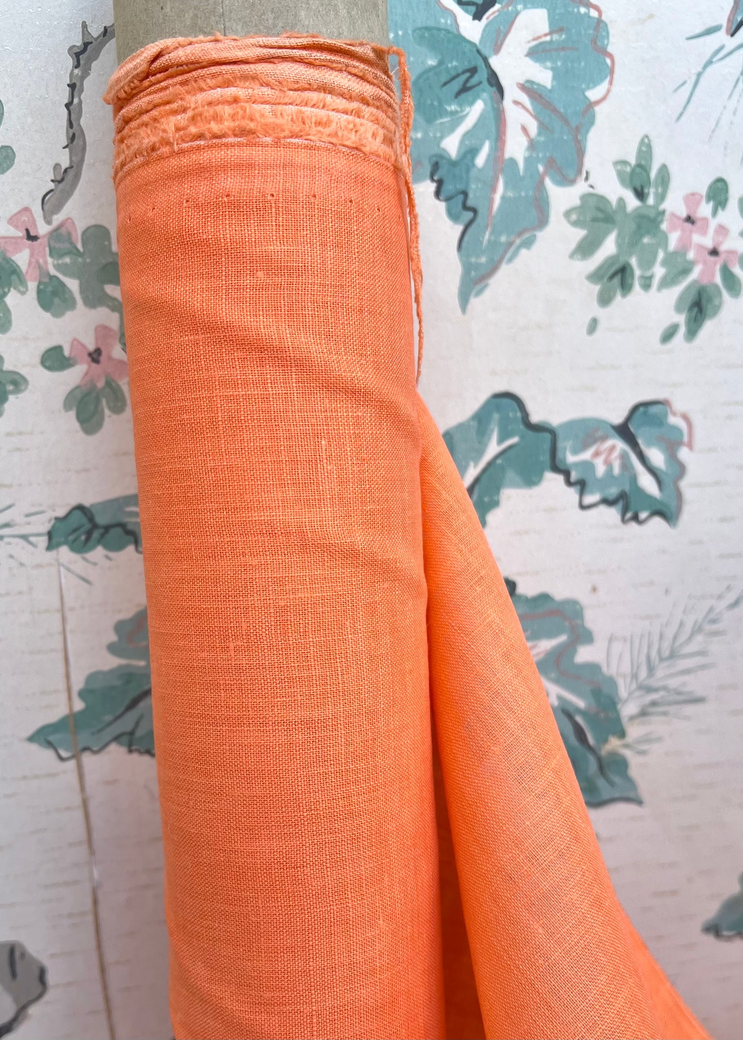 Mango Linen Medium Weight Fabric - Half Yard