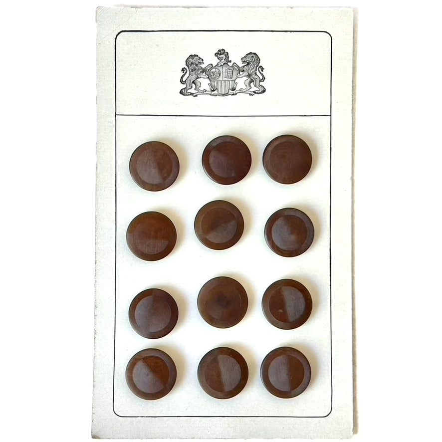 23MM Original Card of Shank Buttons - Vintage