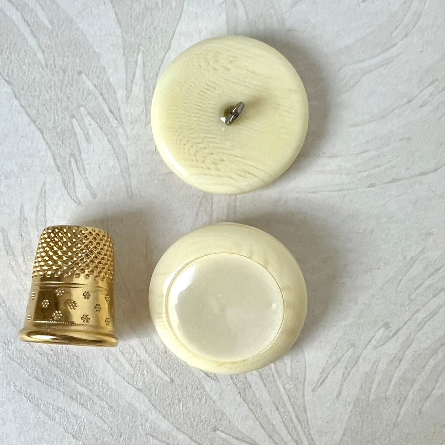 Statement Ivory Shank Buttons - Vintage