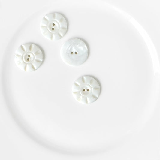 23MM 2 Hole MOP Sun Button - Vintage