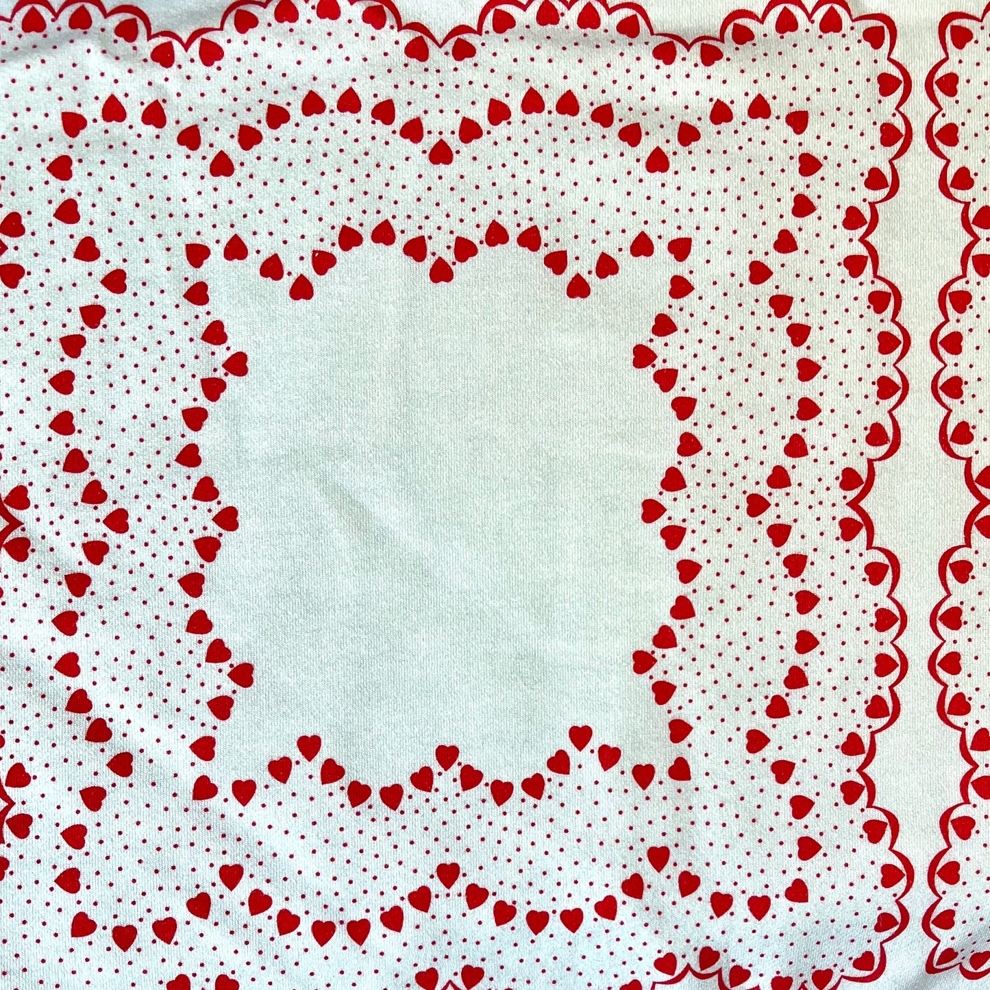 Rodarte Doily Hearts French Terry Knit Fabric - 68"- Half Yard