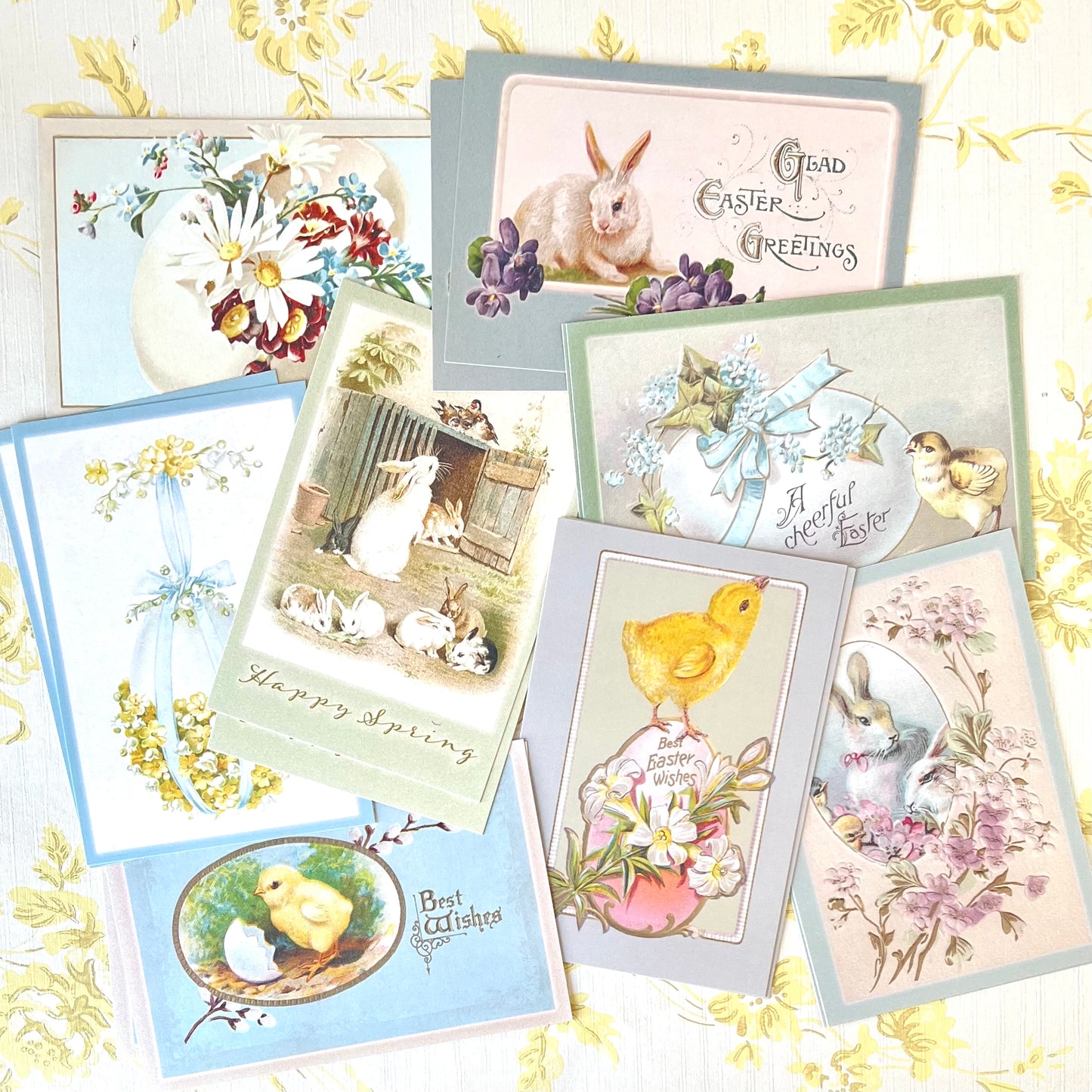 Vintage Springtime - Set of Postcards