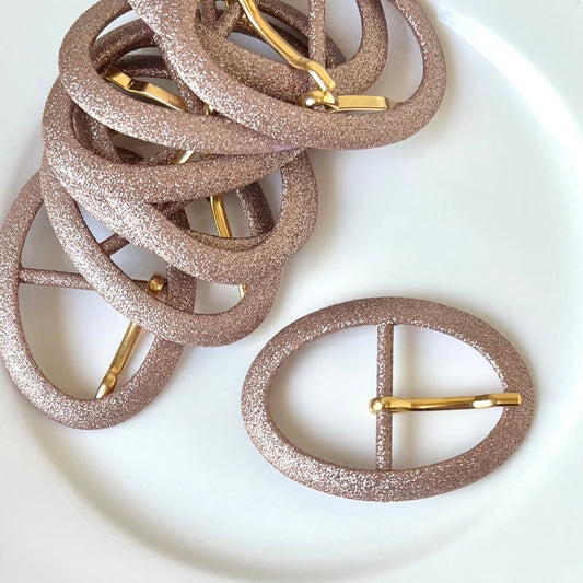Oval Glitter Buckle