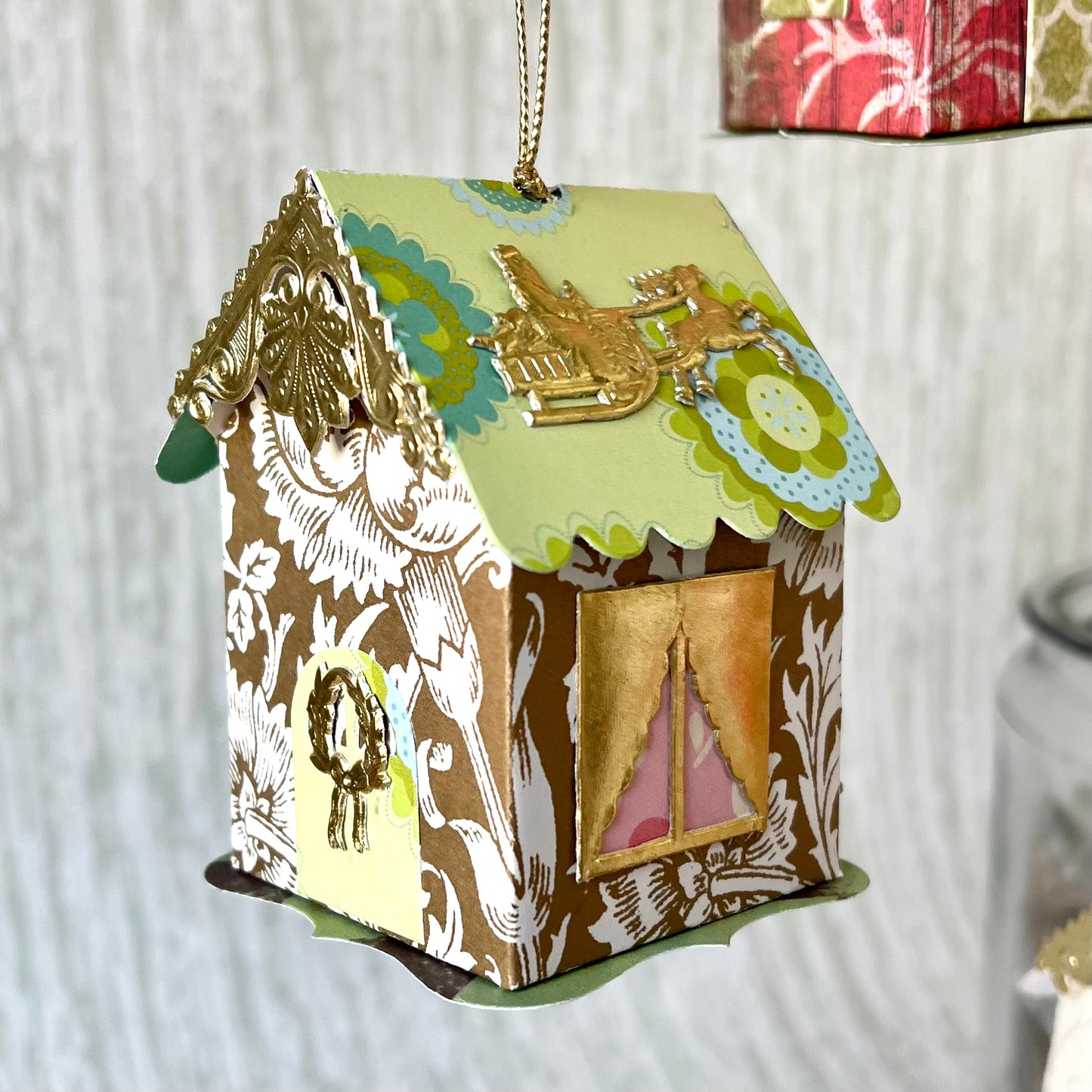 5 Mini Holiday House Ornaments - Kit
