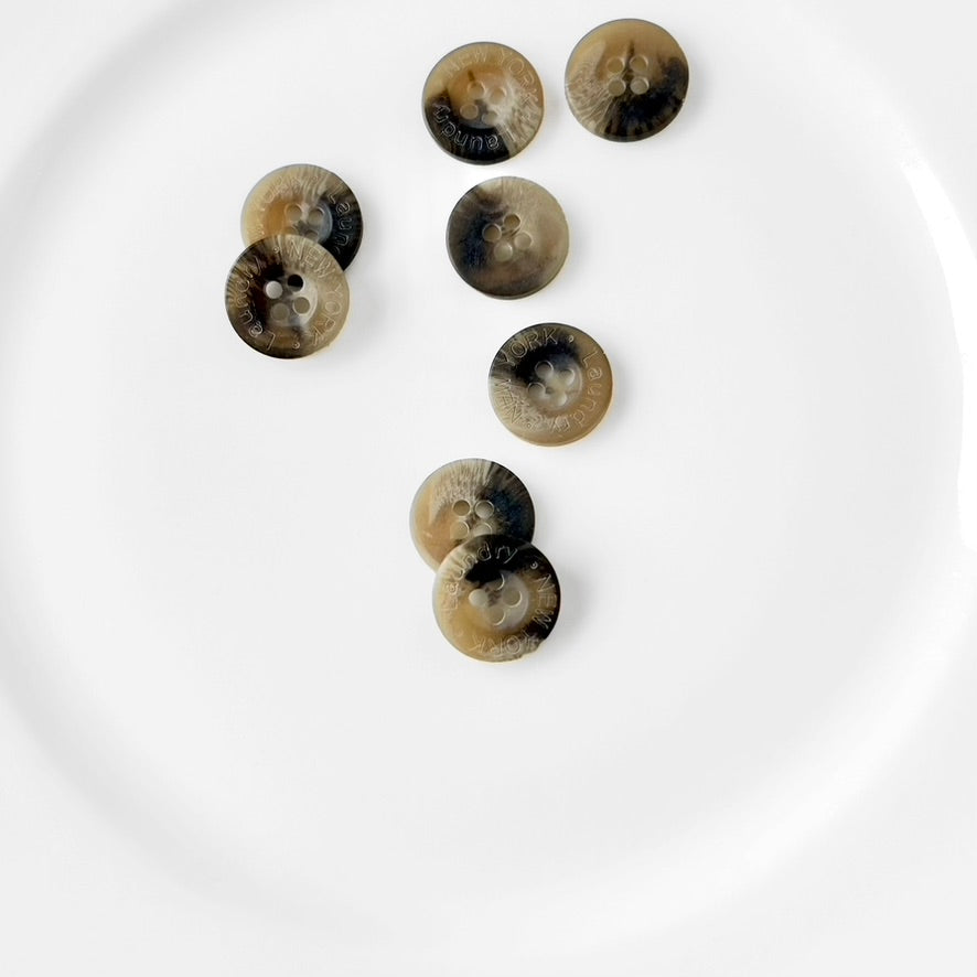 New York Laundry Brown 15MM Buttons - Vintage