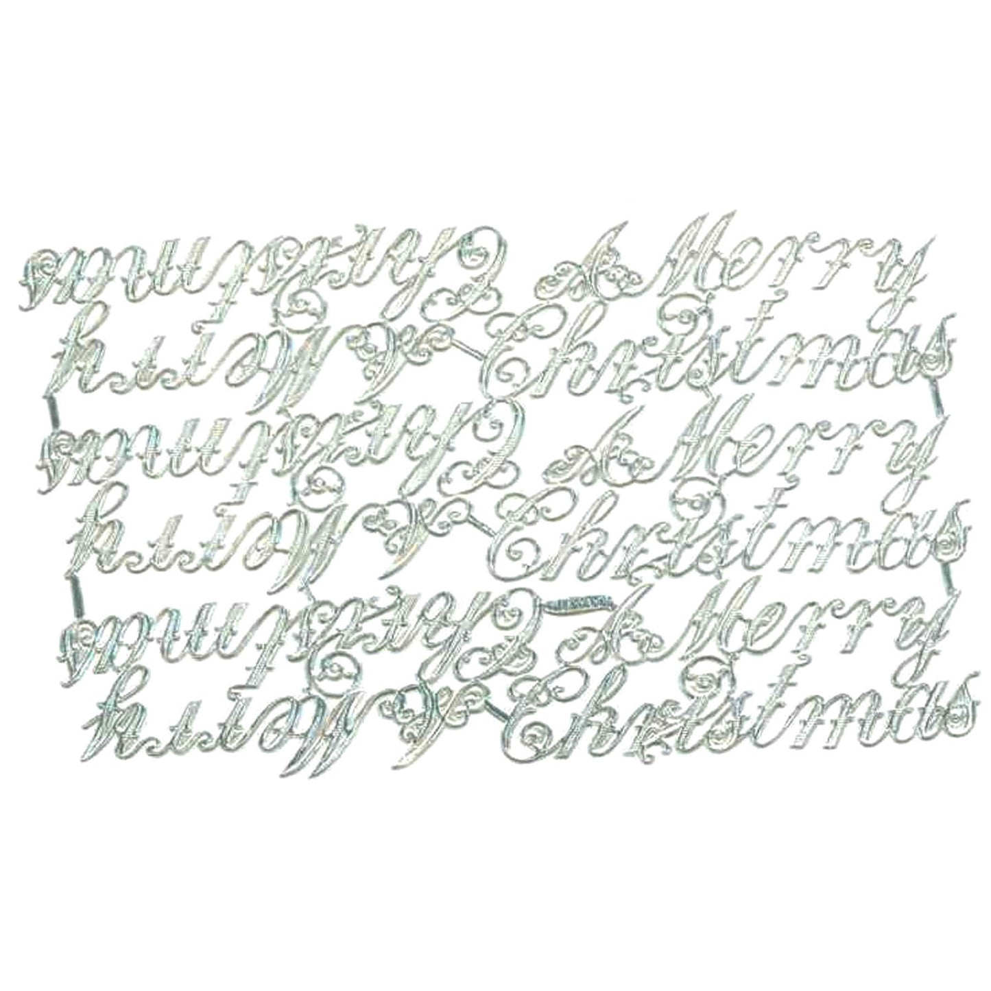 A Merry Christmas - Dresden Die-Cut Phrase - 6 Piece