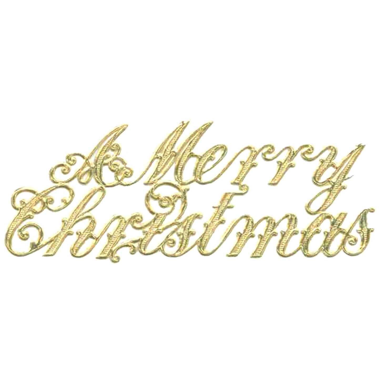 A Merry Christmas - Dresden Die-Cut Phrase - 6 Piece