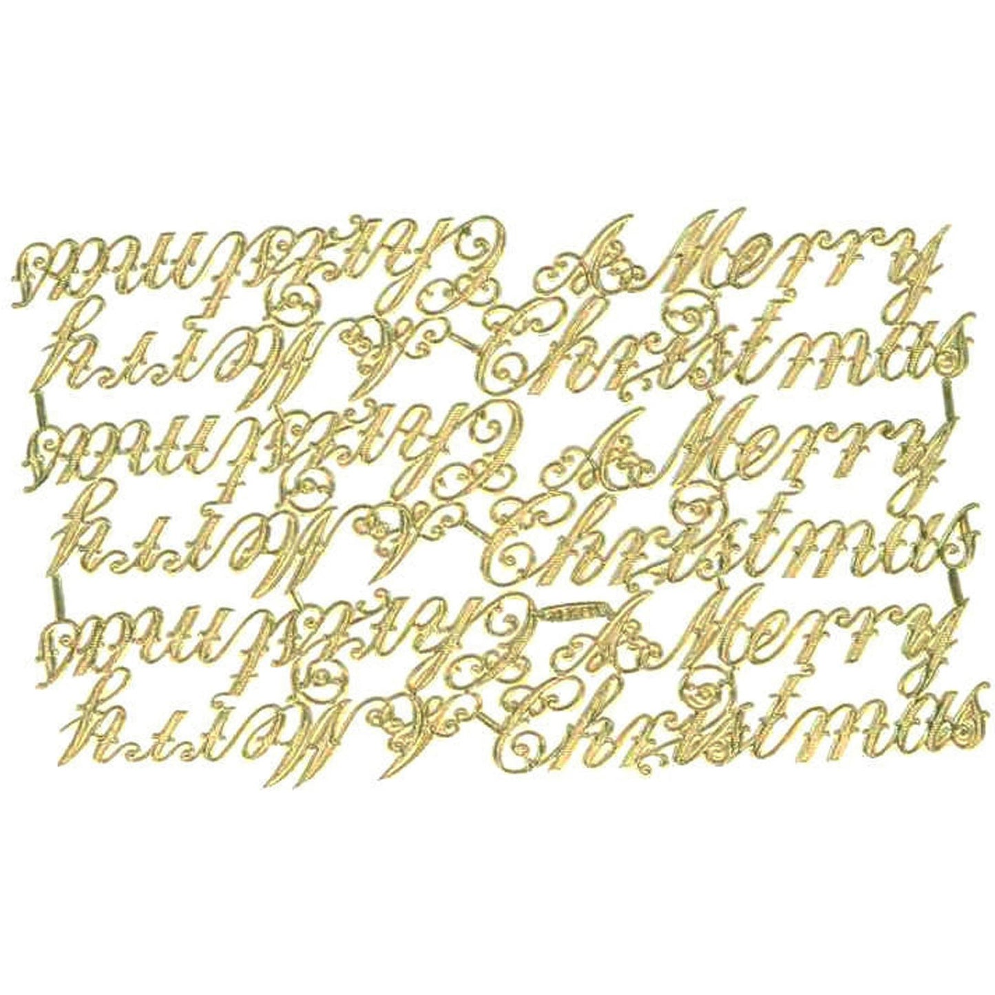 A Merry Christmas - Dresden Die-Cut Phrase - 6 Piece