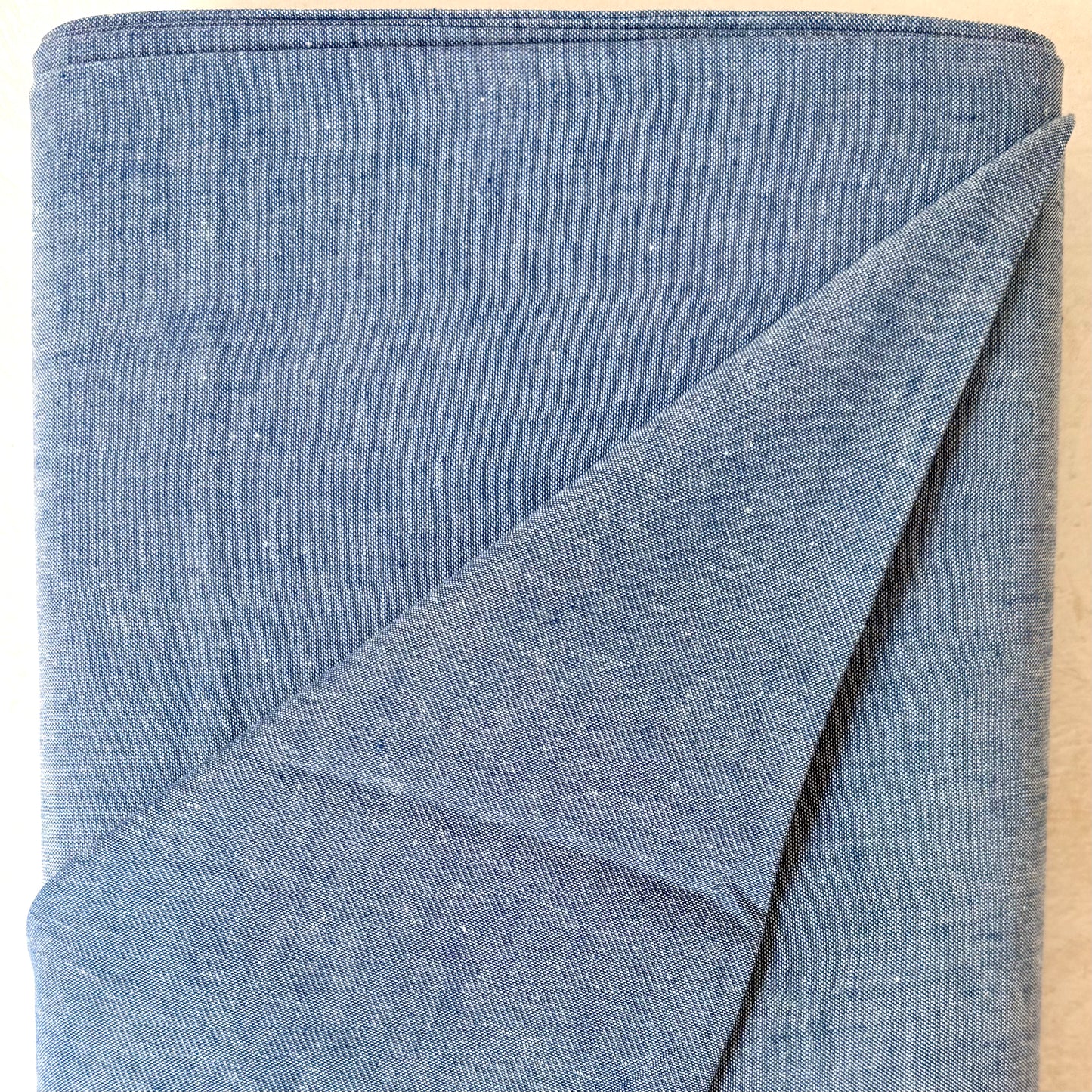 Blue Chambray Fabric - Half Yard