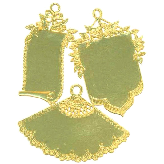 Elegant Embossed Gift Tags, Dresden Trim