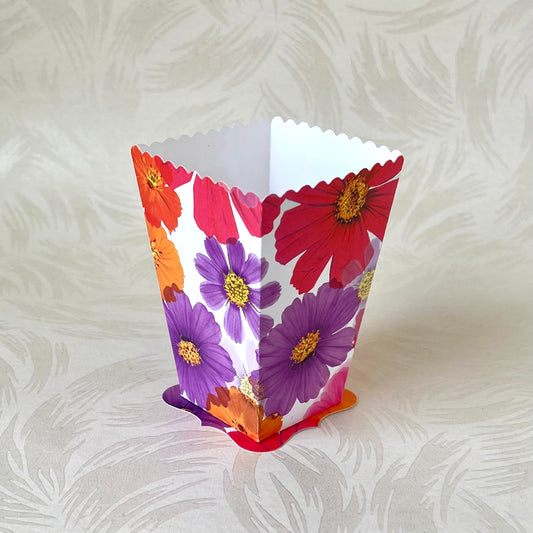 Floral Patterned Die-Cut Treat Baskets - Pair