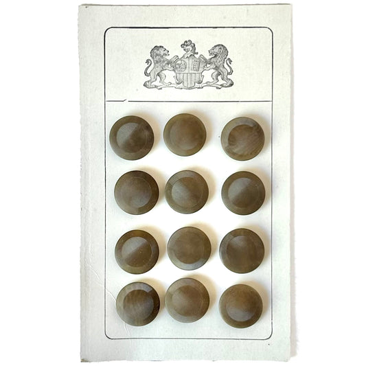 20MM Original Card of Shank Buttons - Vintage