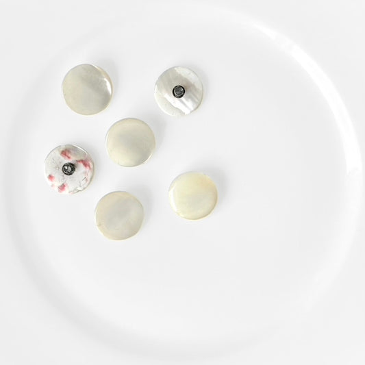 18MM Off White MOP Shank Buttons - Vintage