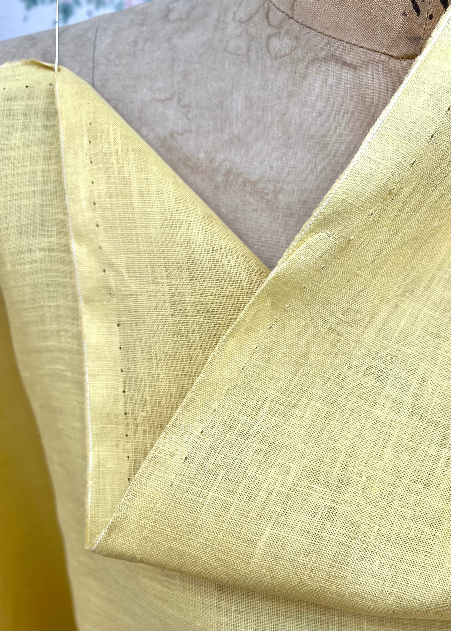 Mustard Lightweight Linen Fabric - Half Yard