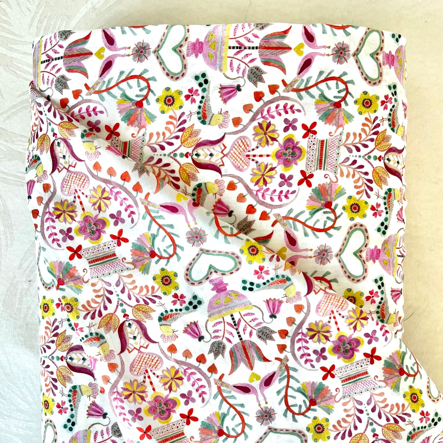 Love Birds Pink - Liberty of London Cotton Lawn - Half Yard