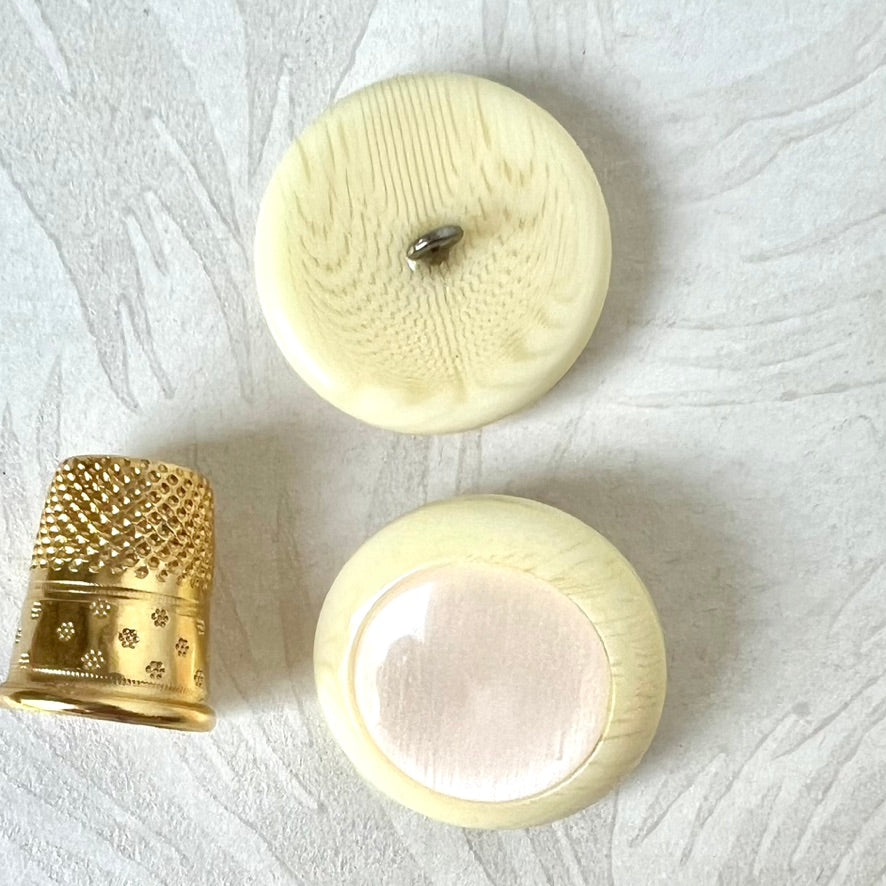Statement Ivory Shank Buttons - Vintage