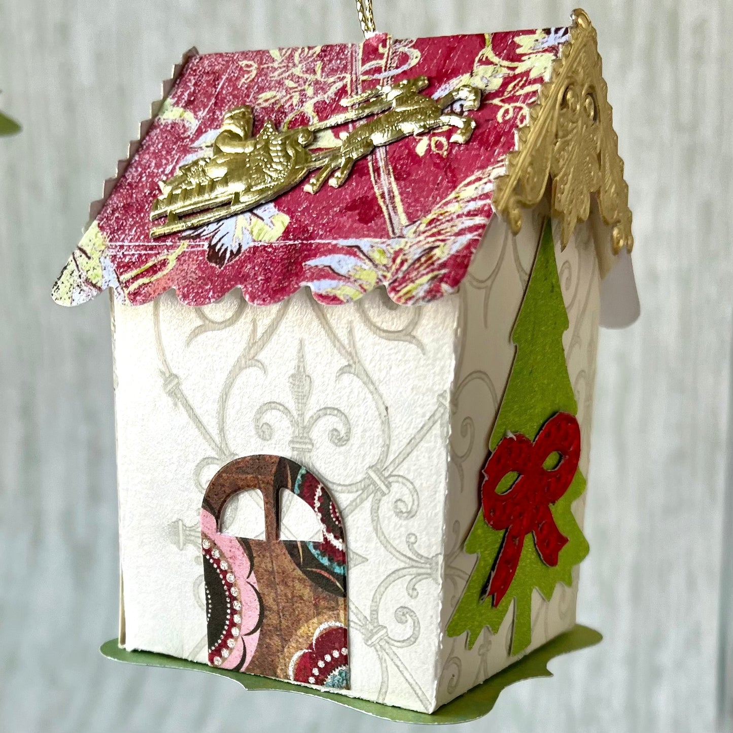 5 Mini Holiday House Ornaments - Kit