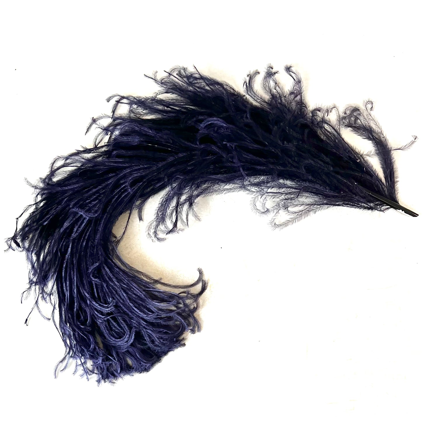 Vintage Dyed Ostrich Feather - Navy