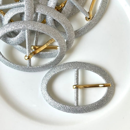 Oval Glitter Buckle