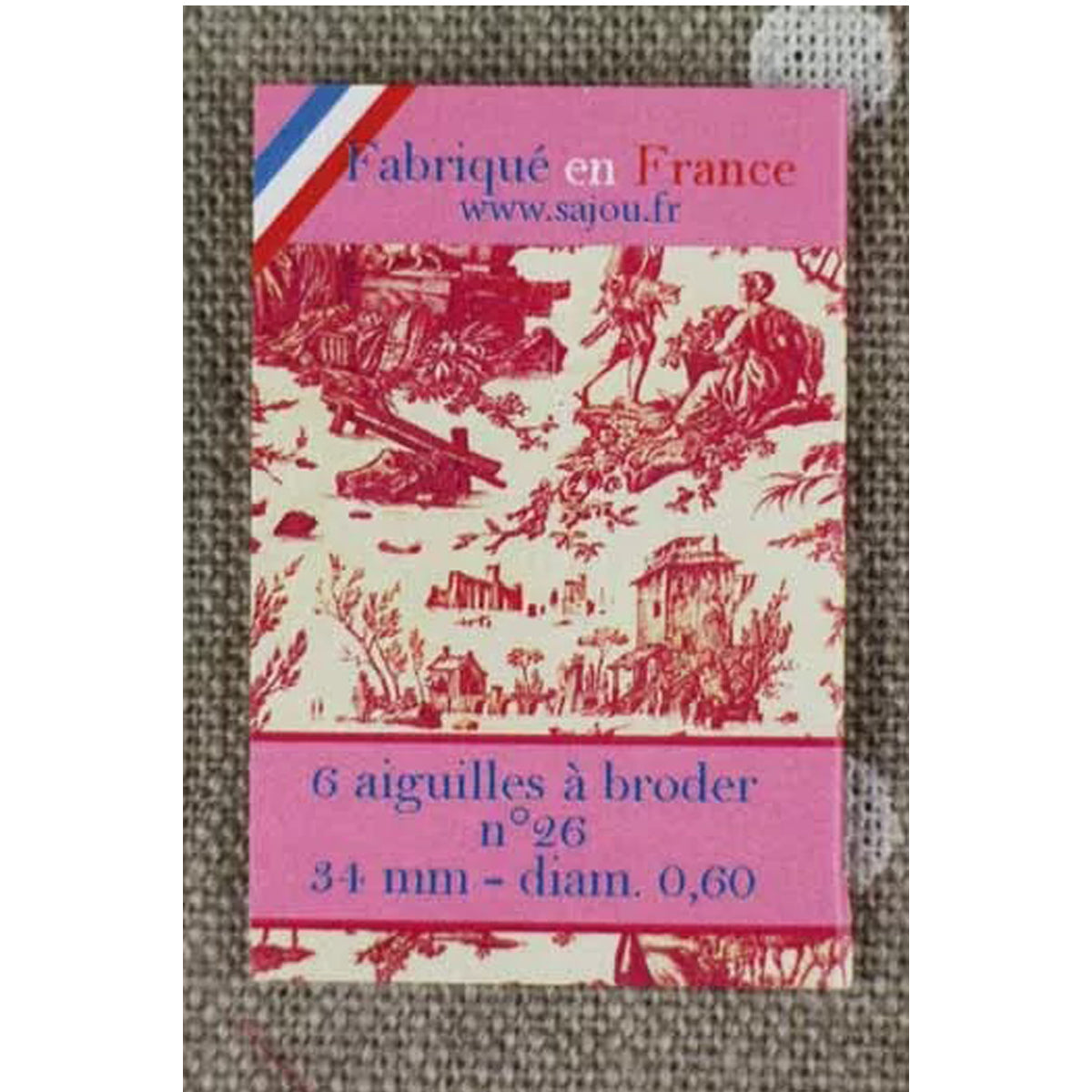 Embroidery Needles Round Point Toile de Jouy Booklet - Sajou