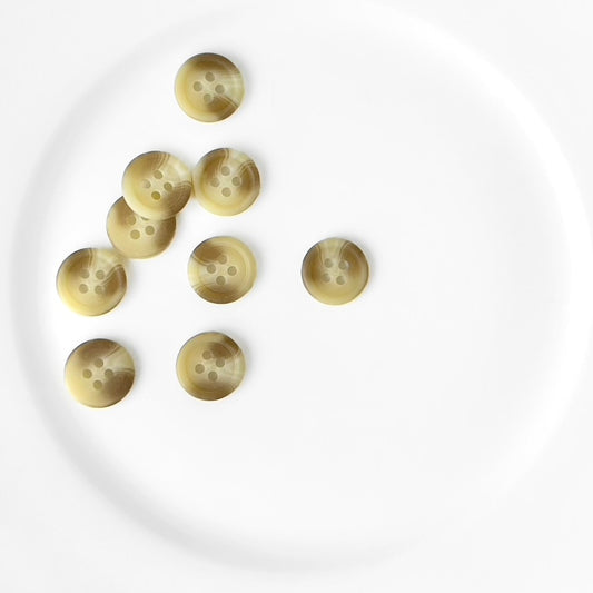 Basic Brown Cream 15MM Buttons - Vintage