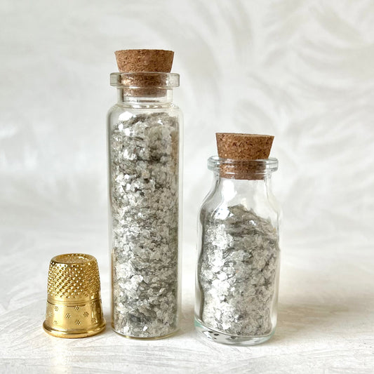 Vintage Silver Pure Mica Flakes