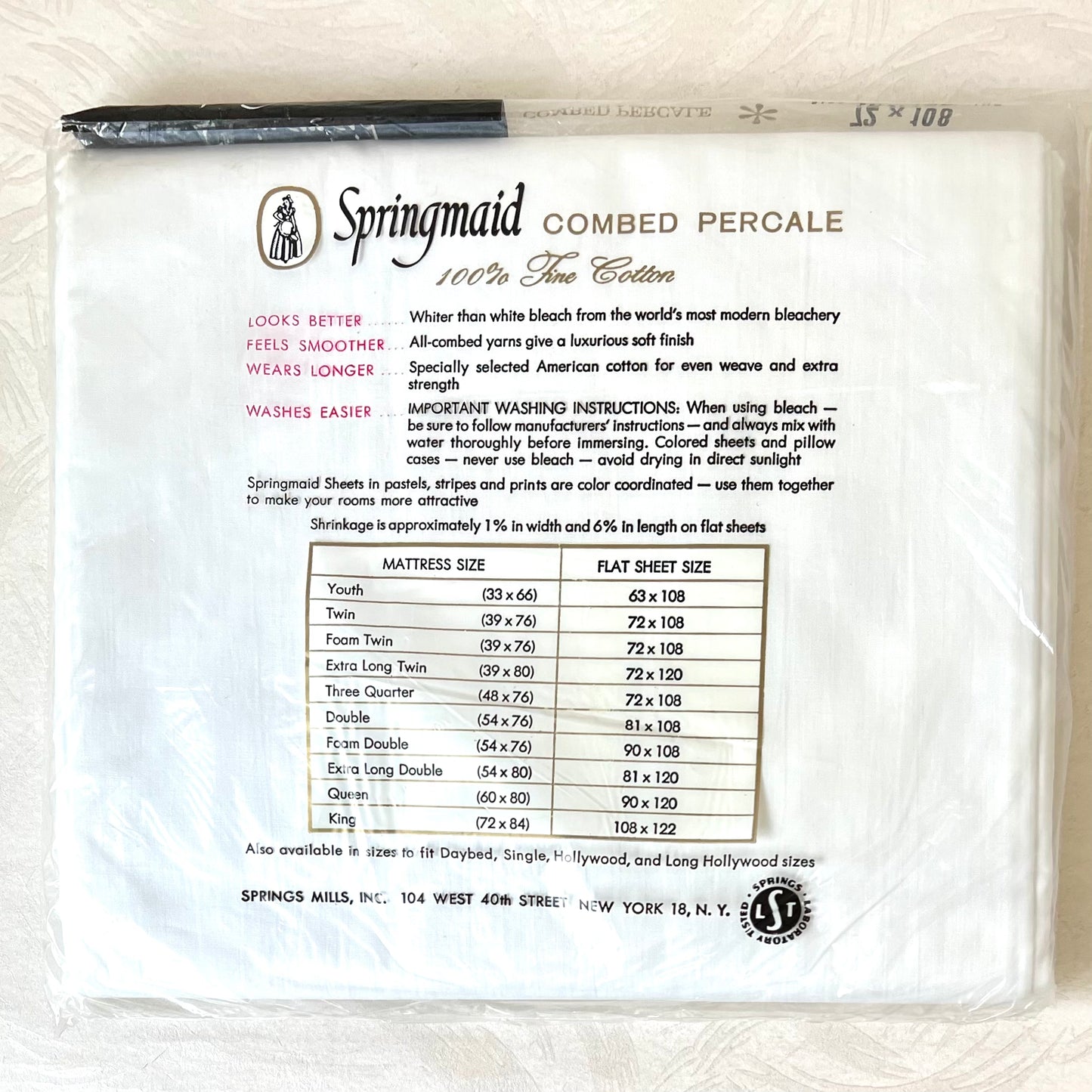 Vintage Springmaid Cotton Sheets and Pillowcases