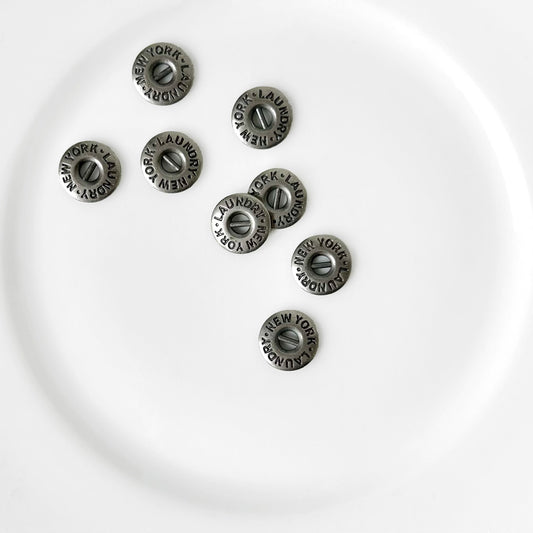 New York Laundry Metal Pantaloon 15MM Buttons - Vintage