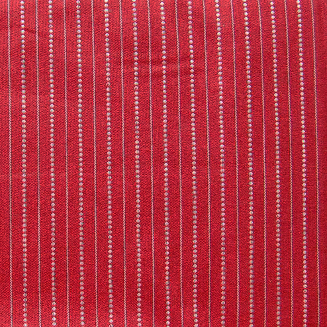 Red Dot Stripe Fabric by French General