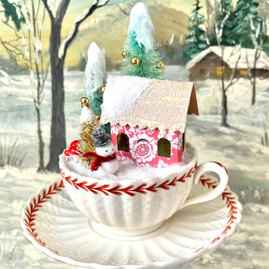 Holiday Cottage in a Spode Teacup Scene - Kit
