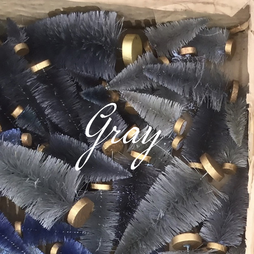 Dyed Sisal Bottle Brush Trees