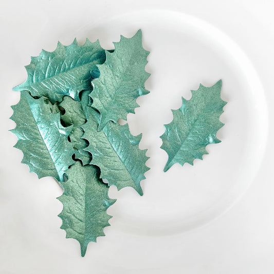 Hand_Pressed_Paper_Holly_Leaves