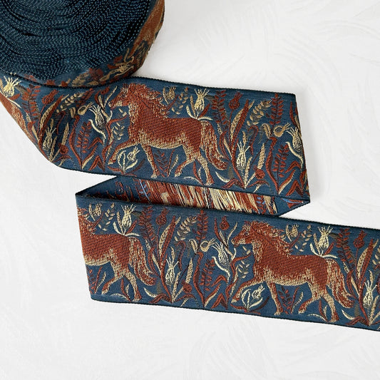 Horse_Organic_Cotton_Jacquard_Ribbon