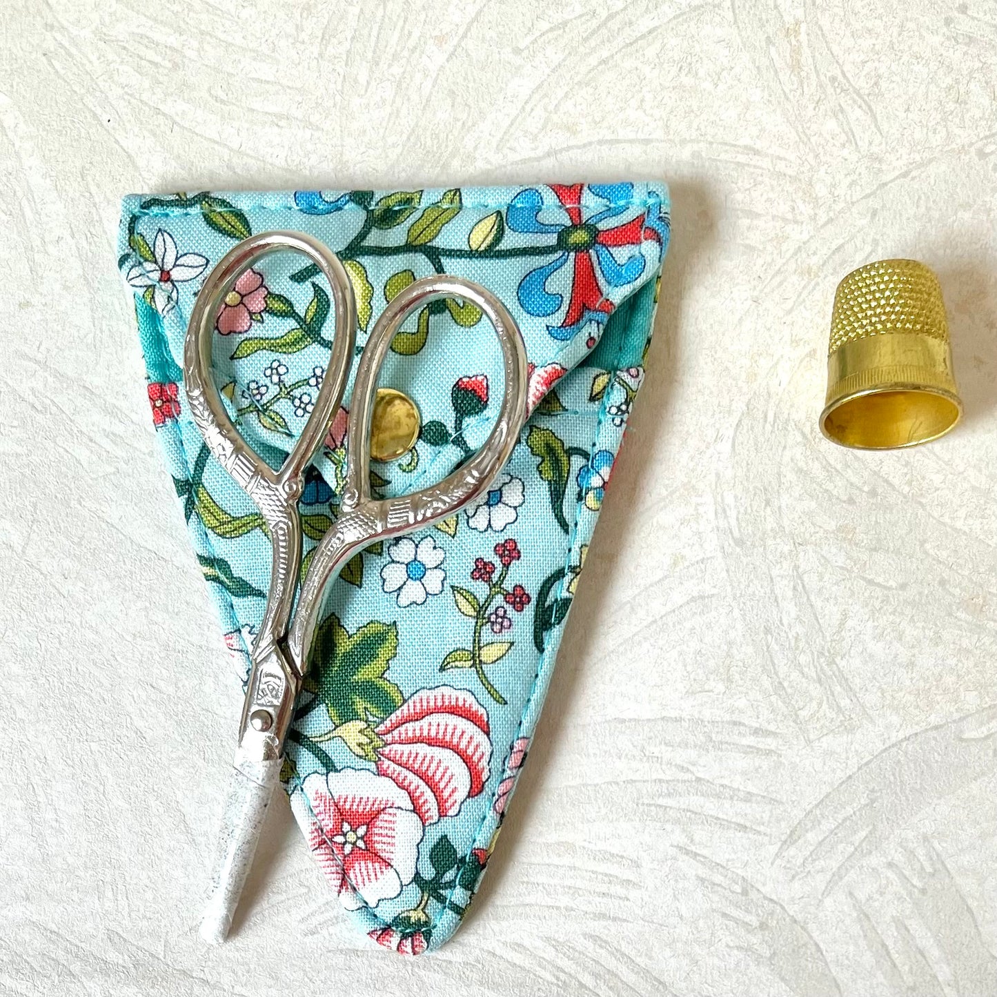 Embroidery Scissors in a Liberty Fabric Pouch
