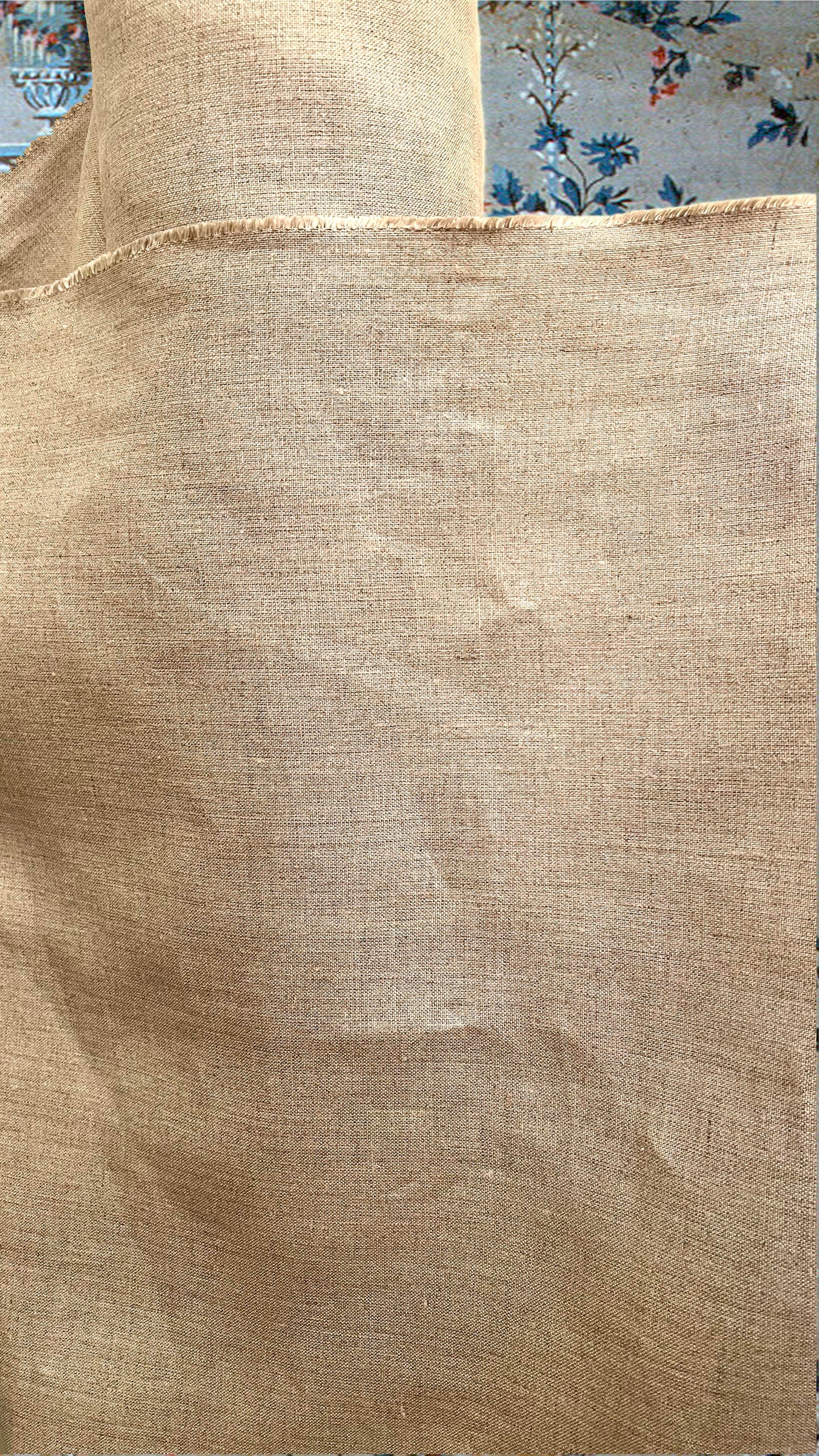 Natural Linen Medium Weight Fabric - Half Yard