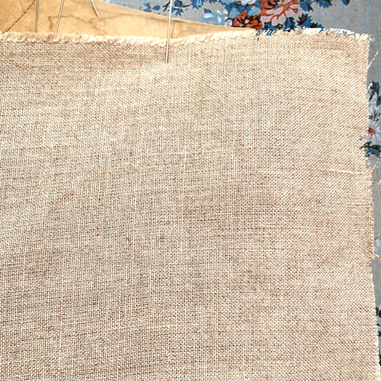 Natural Linen Medium Weight Fabric - Half Yard