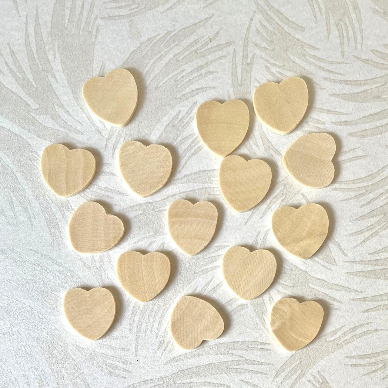 Wood Hearts 1 Inch Set of 15