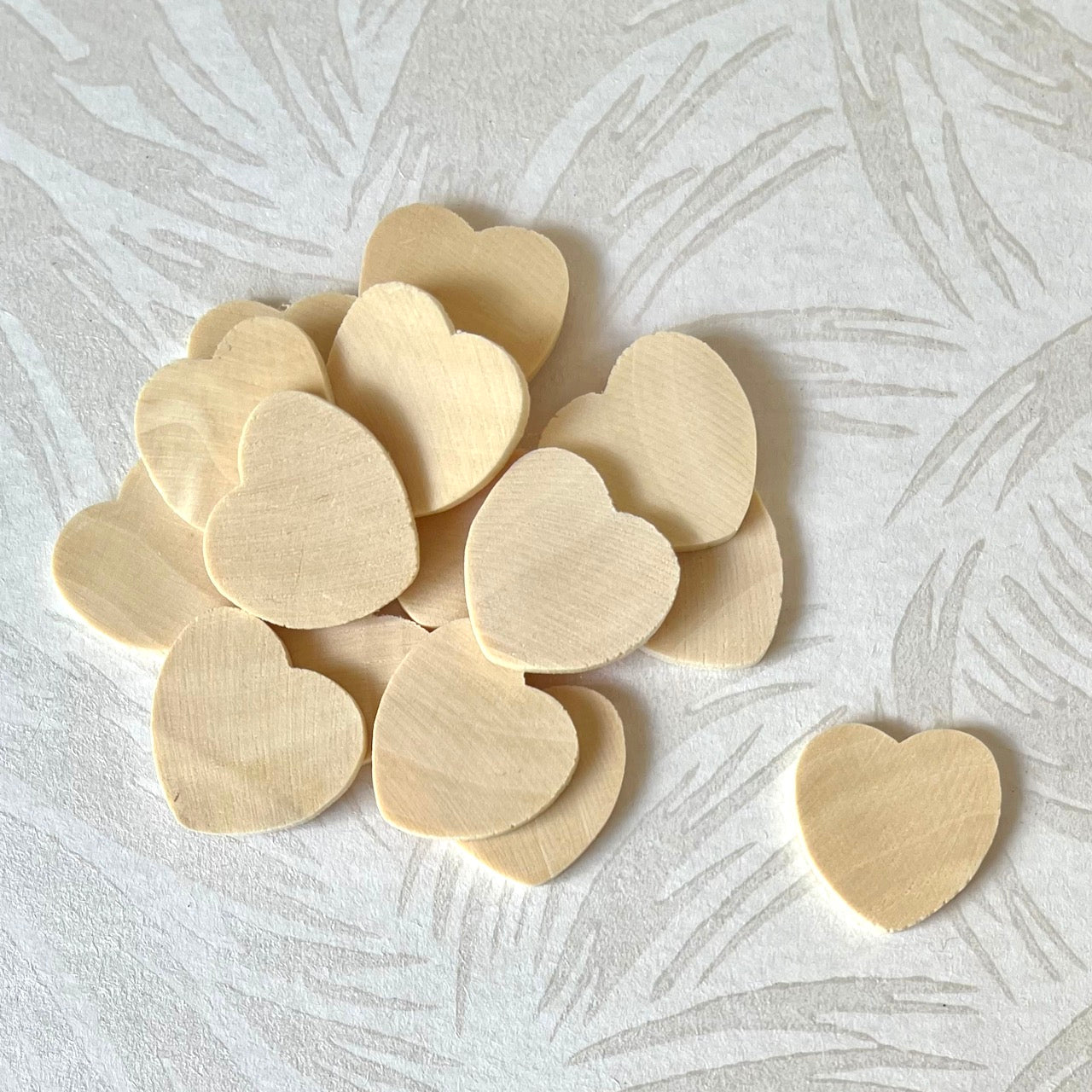 Wood Hearts 1 Inch Set of 15
